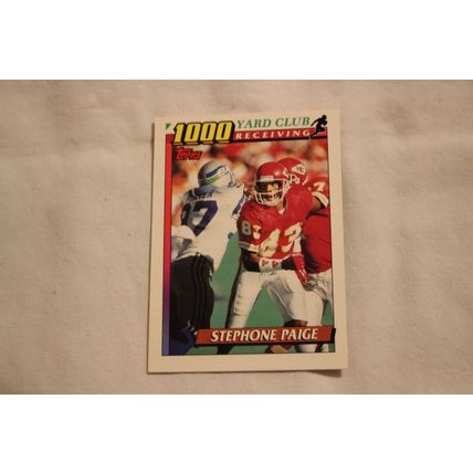 Stephone Paige 1991 Topps 100 YARD CLUB NO. 14