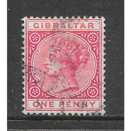 GIBRALTAR 1898 QV SG40 40 SG ONE PENNY 1d