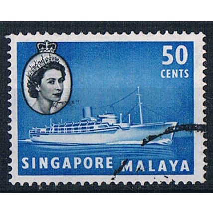 Singapore 1955 SG49 si4 Chusan III Liner 50c Used Stamp