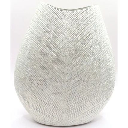 Butterfly Silver Vase Oval Shape 20 CM Gift Home Decor Flowers Dried Decoration