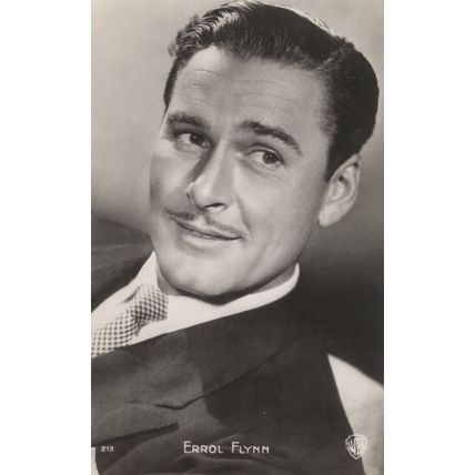 Errol Flynn Rare Warner Bros 213 Real Photo Postcard