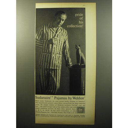1960 Weldon Sudanaire Pajamas Ad - Pride of his collection!