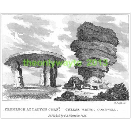 Cromlech, Cheese Wring, Cornwall, England, 1825, MODERN REPRODUCTION