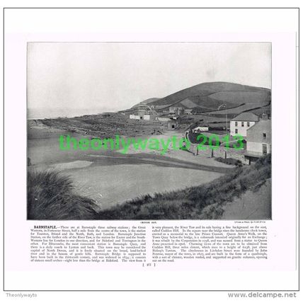 BARNSTAPLE, CROYDE BAY, SOMERSET, ENGLAND, Book Illustration, c1895