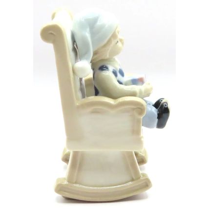 Little Boy in a Rocking Chair Figurine 10 CM - Christmas Gift Holiday Ornament