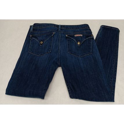 Hudson Womens 29 Signature Bootcut Blue Button Rear Pockets Denim Jeans 33X28
