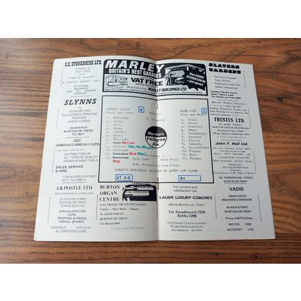 1974/75 Burton Albion vs Bath City - Southern League * FREE P&P *