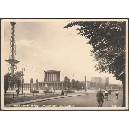 Messehallen am Funkturm, Berlin Charlottenburg, c.1950 - Lissner Foto-AK