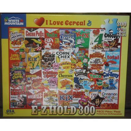 White Mountain Puzzles I Love Cereal 300 Piece Puzzle - Complete