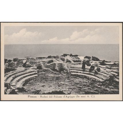 Ruderi del Palazzo d'Agrippa, Pianosa, 1925 - Foresi Cartolina