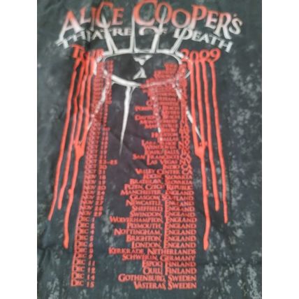 ALICE COOPER - 2009 Bloody Theatre of Death Soft T-shirt ~Never Worn~ 2XL