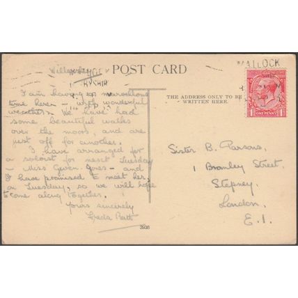 Willersley Castle, Cromford, Derbyshire, 1933 - Postcard