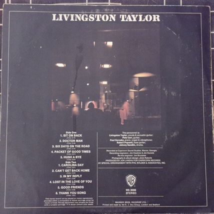 Livingston Taylor – Livingston Taylor (WS3006) 1970 (LP)