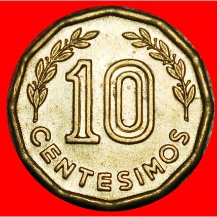 Ⰶ CHILE (1976-1981): URUGUAY★ 10 CENTESIMOS 1976 HORSE! UNC★LOW START★NO RESERVE