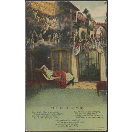 Three Song Cards - The Holy City, c.1910s - Bamforth Postcards