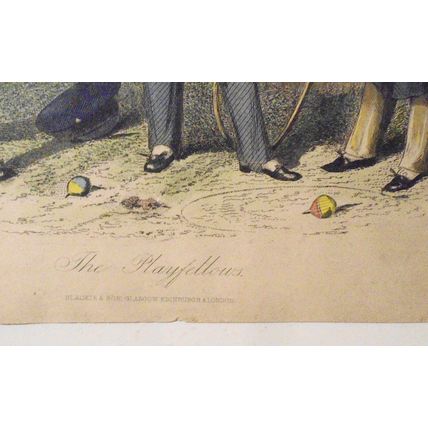 The Playfellows - Blackie & Son, Glasgow, London - Colored etching. [19th cent.]