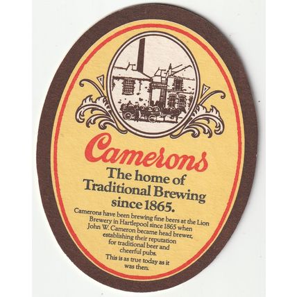 BEER MAT - CAMERONS BREWERY - LION BITTER - (Cat No 157) - (1983)