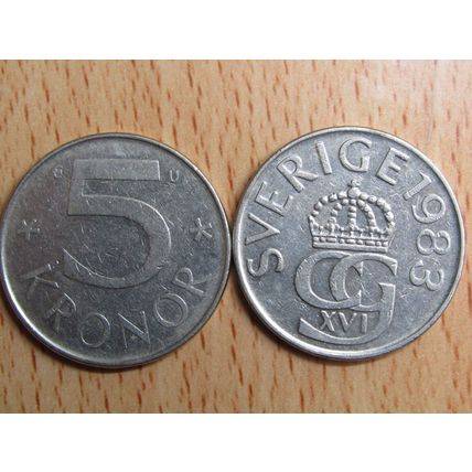 Sweden 1983 5 Kronor Coin