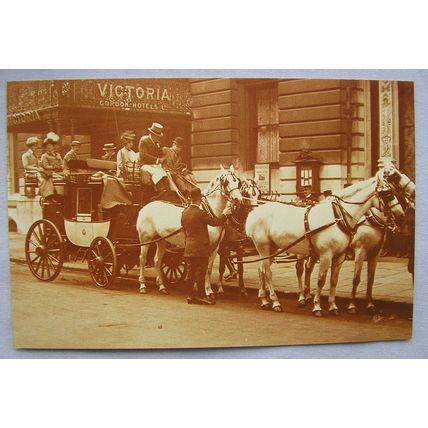 c.1980s PC Carriage outside Victoria Hotel, London, 1910