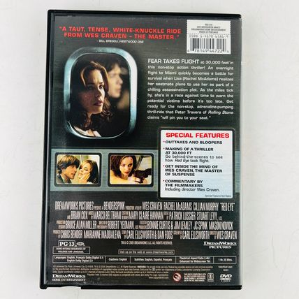 Red Eye DVD Rachel McAdams, Cillian Murphy