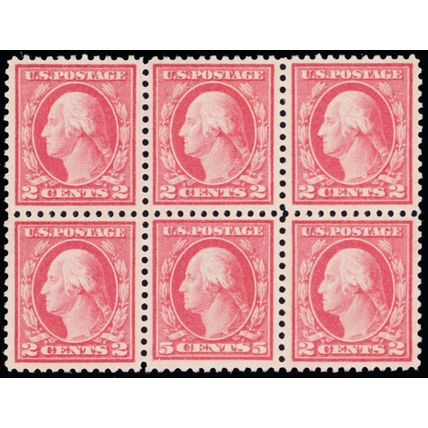 505, Mint NH VF 5¢ Error In Block of Six - Stuart Katz