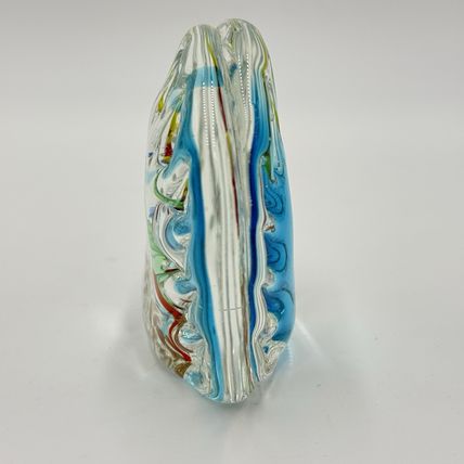 Murano Art Glass Aquarium Hand Blown Italy Paperweight 3.5”x3” Vintage