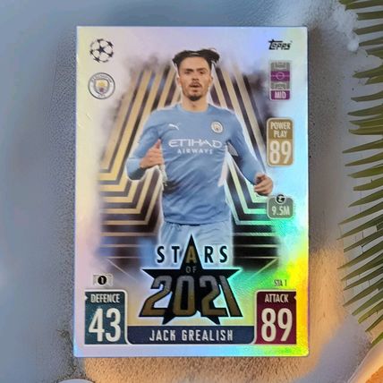 2021/2022 Match Attax Extra Stars of 2021 Jack Grealish Manchester City STA 1