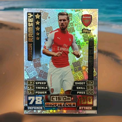 Aaron Ramsey 100 Club Topps Match Attax 2014-2015 Arsenal Hundred 14/15 # 453