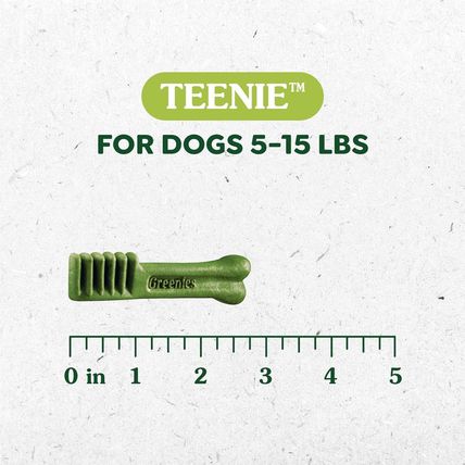 Greenies Original Teenie Natural Dental Care Dog Treats, 54 Oz. Pack (192 Treats