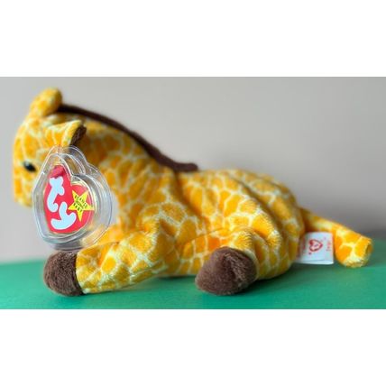 Twigs the Giraffe 4" tall x 8" long TY Beanie Baby Stuffed Animal Toy Retired