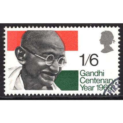GREAT BRITAIN 1969: GANDHI CENTENARY YEAR - 1/6 USED (G8)