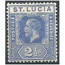 St Lucia1902 SG63 2d Green & Black Mounted.Mint.