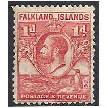 Falkland Islands 1929 SG117 1d Scarlet Mounted Mint .