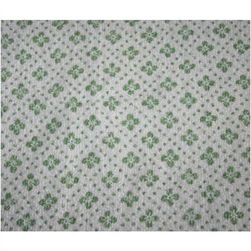 Vintage 1980 Green white Towelling Curtains Size 34" X 40"