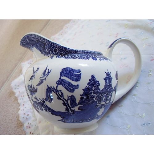 Staffordshire England porcelain blue and white big jug,Willow