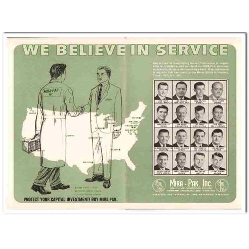 mira-pak inc 1968 we believe service equipment snack food vintage ad