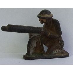 VINTAGE Barclay's ' SOLDIER crouching with Machine Gun ' ( 1940s )