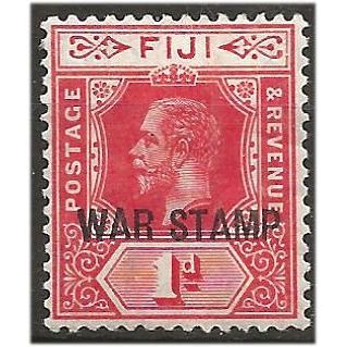 Fiji 1915 SG139a 1d Bright Scarlet WAR STAMP Mounted Mint . .. .