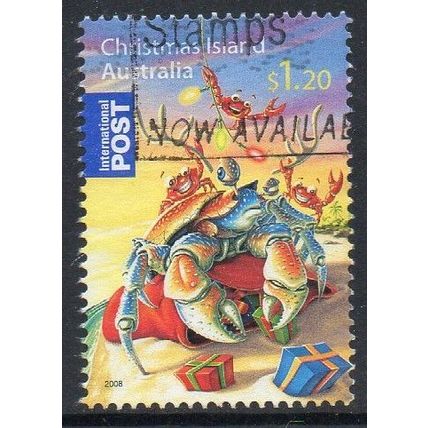 Christmas Island 2008 Christmas - Crab With Antler $1.20 International Post Used