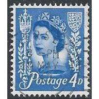 SG 11: 4d. ultramarine Jersey Regional Stamp: Queen Elizabeth II