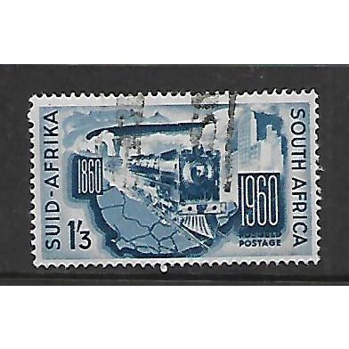 SOUTH AFRICA 1960 SOUTH AFRICAN RAILWAY 1s.3d STEAM LOCOMOTIVE SG183 FINE USED