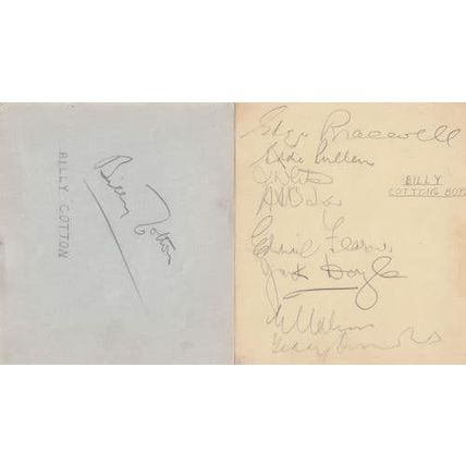 Billy Cotton & His Band FULL TEN SIGNATURES 3X Hand Signed Autograph Page s