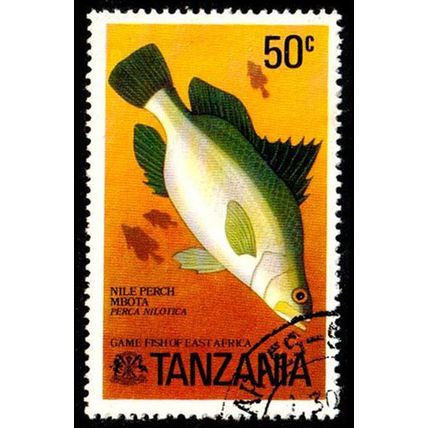 Africa Tanzania 1977 Fish 50c Used Stamp Nile Perch