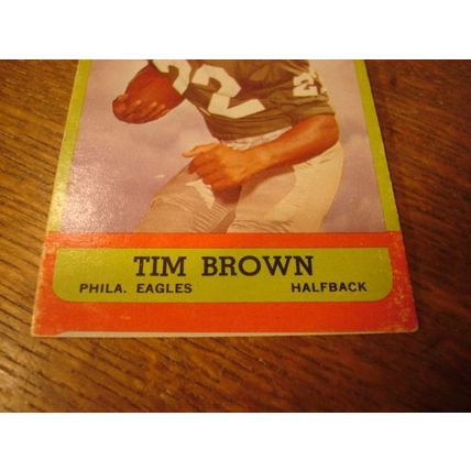 1963 Topps, TIM BROWN Rc, #111, Philadelphia Eagles SP