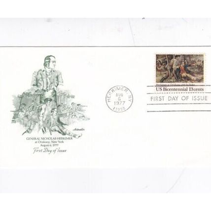 United States 1977 General Herkimer FDC Herkimer Cancel unaddressed Mint