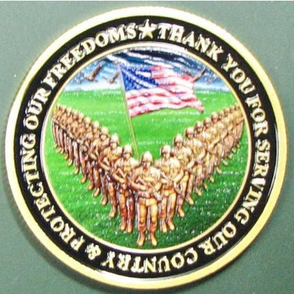 Thank You For Your Service. Challenge Coin. 1.50". 85b.