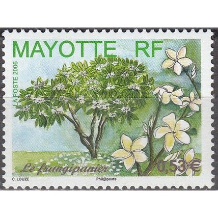 Mayotte 2006 Yvert 191 Neuf ** Cote (2017) 2.10 € Le frangipanier et ses fleurs