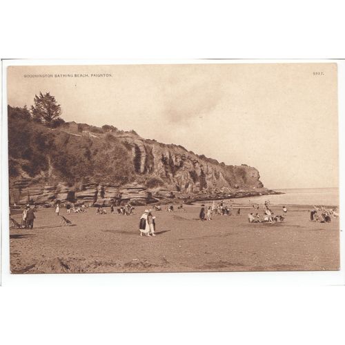 Goodrington Bathing Beach Paignton Postcard Devon R W Godfrey