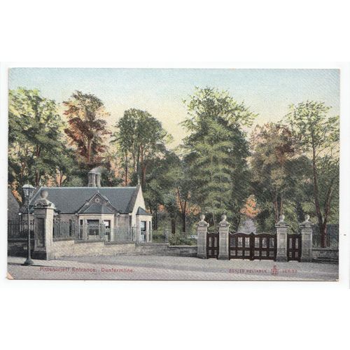 Pittencrieff Entrance Dunfermline Fife Postcard 31819
