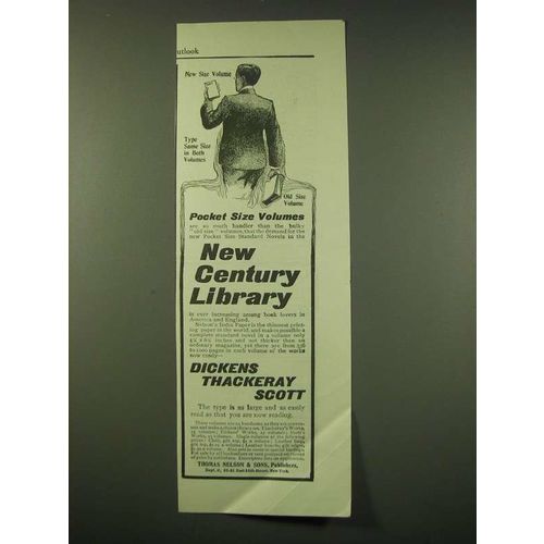 1902 Thomas Nelson & Sons New Century Library Ad - Pocket Size Volumes